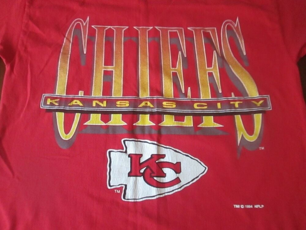 Vintage 90S Logo 7 Kansas City Chiefs T Shirt Red Usa