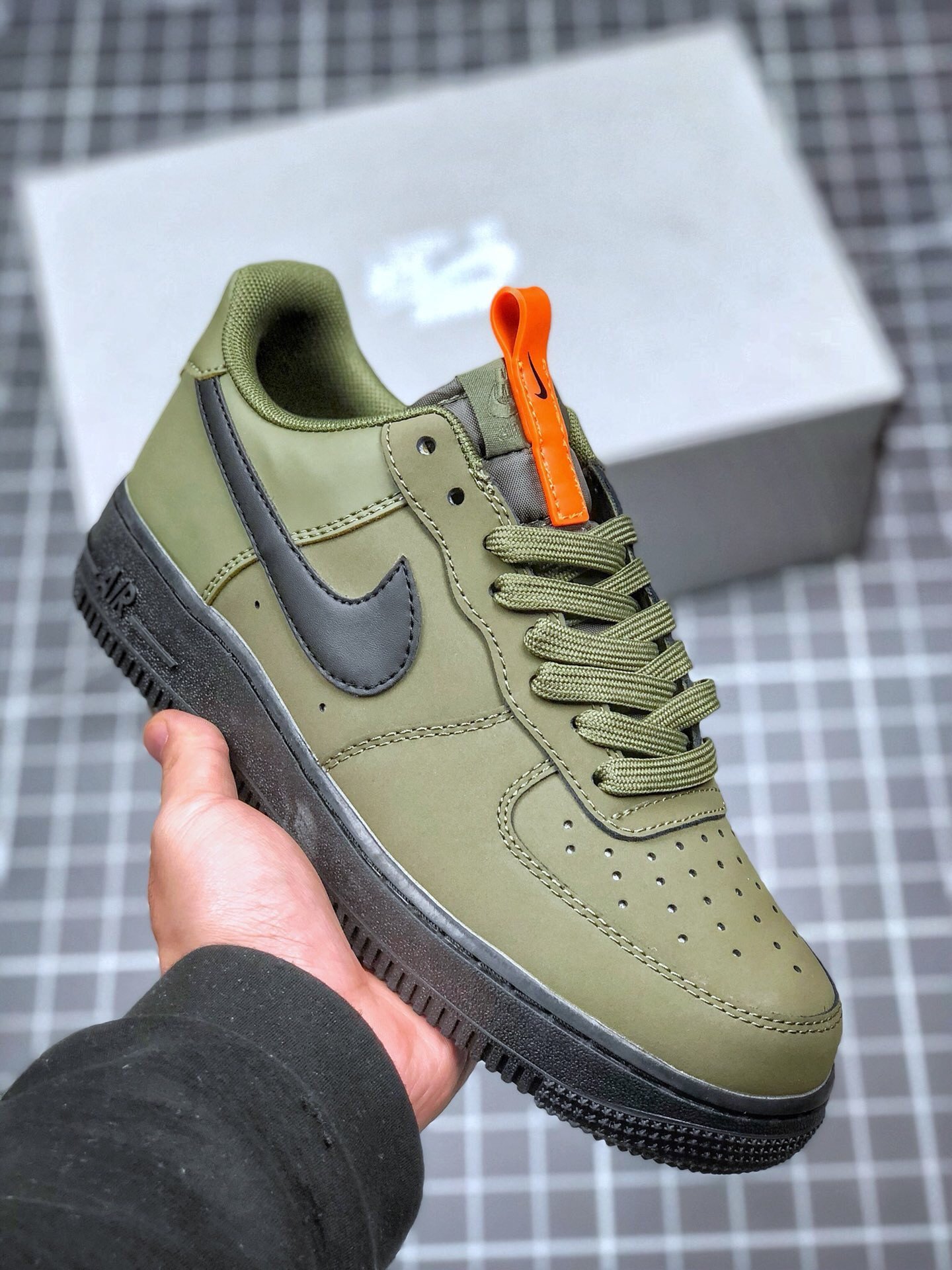 Nike Air Force 1 07 Khaki Black BQ4326-200 5340656