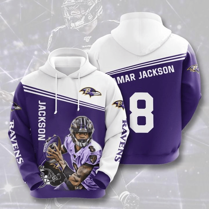 Lamar Jackson Baltimore Ravens 34 Unisex 3D Hoodie Gift For Fans