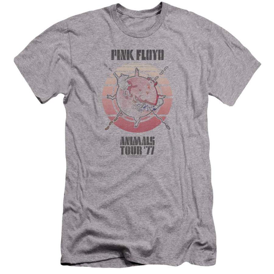 Pink Floyd Special Order Animals Tour 77 Men’s Premium Ultra-Soft 30/1 100% Cotton Slim Fit T-Shirt – Eco-Friendly – Made In The USA