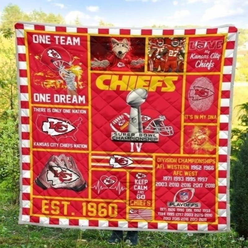 Kansas City Chiefs Football Quilt Blanket MN07