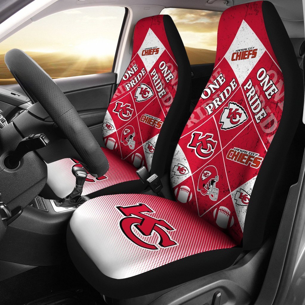 Pride Flag of Pro Kansas City Chiefs Car Seat Covers