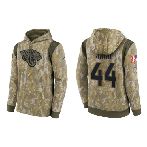 Myles Jack Jacksonville Jaguars Camo 2021 Salute To Service Veterans Day Therma Pullover Hoodie