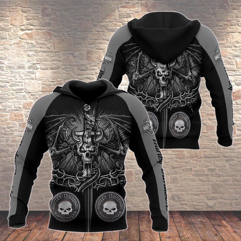 Harley Davidson 3D Printed Hoodie Vd362