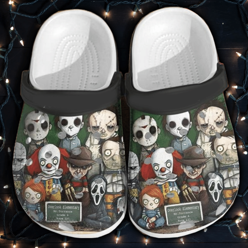 Chucky Pennywise Michael Myers Freddy Krueger Jason Voorhees Ghostface Chibi Crocs Crocband Clogs, Comfy Footwear, Shoes