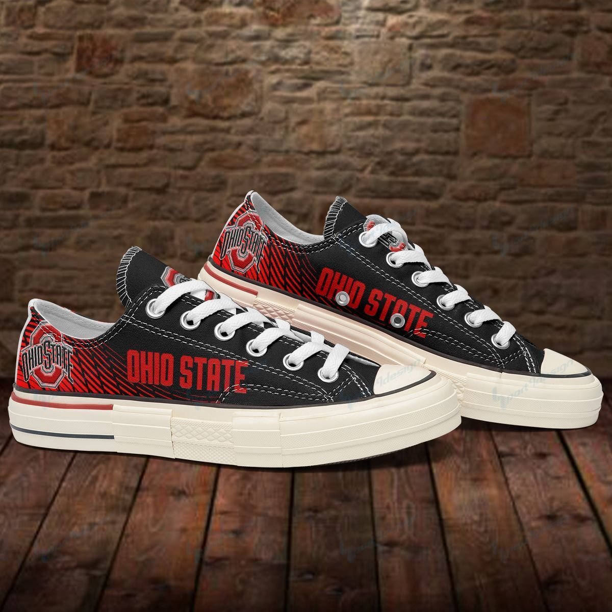 Ohio State Buckeyes New Low Top Canvas Shoes 14