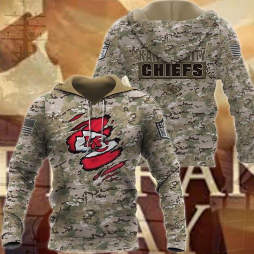 NFL16-Kansas City Chiefs– TShirt, Hoodie, Sweatshirt… Camo Style