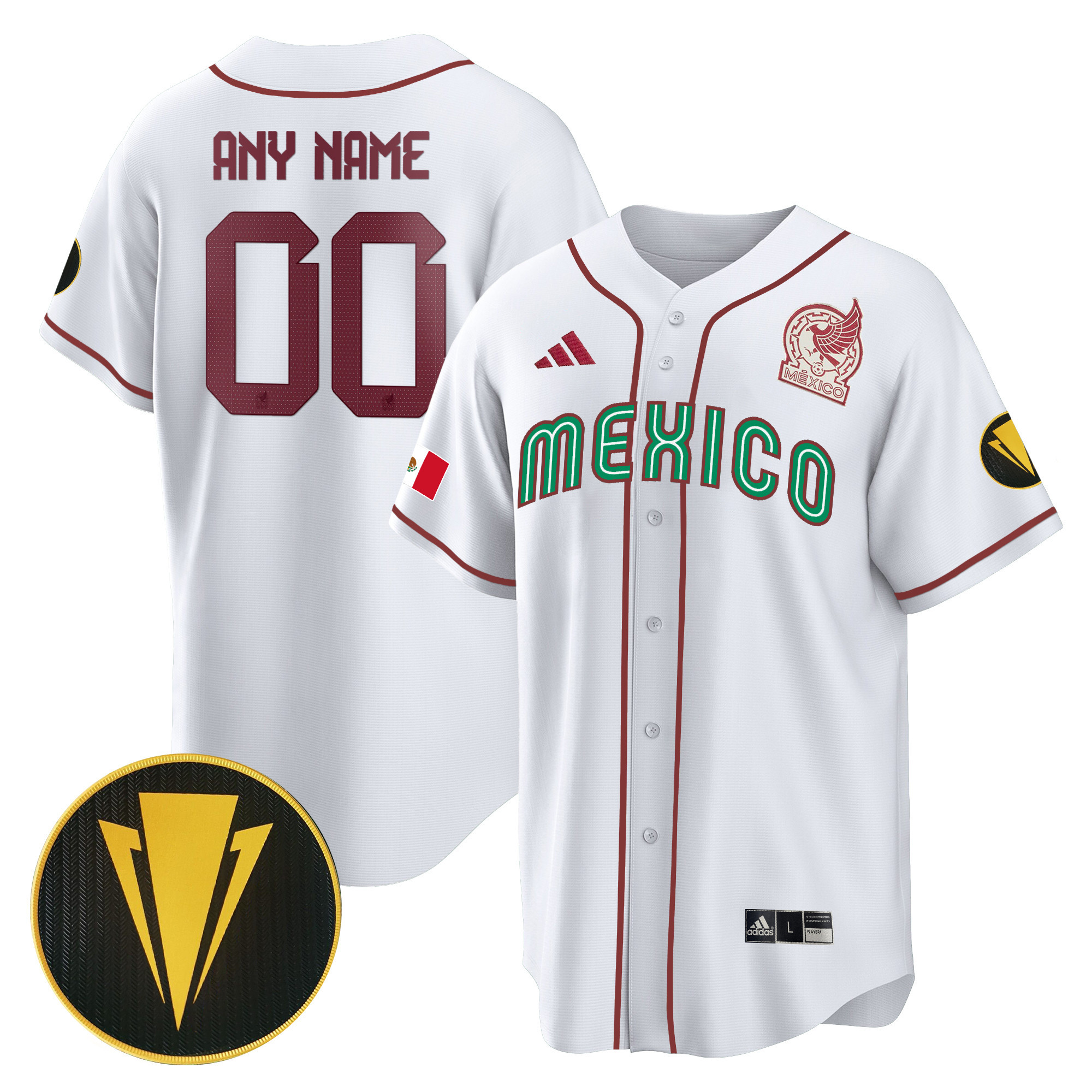 Mexico National 2023 Gold Cup Champions Baseball Custom Jersey – Stitched