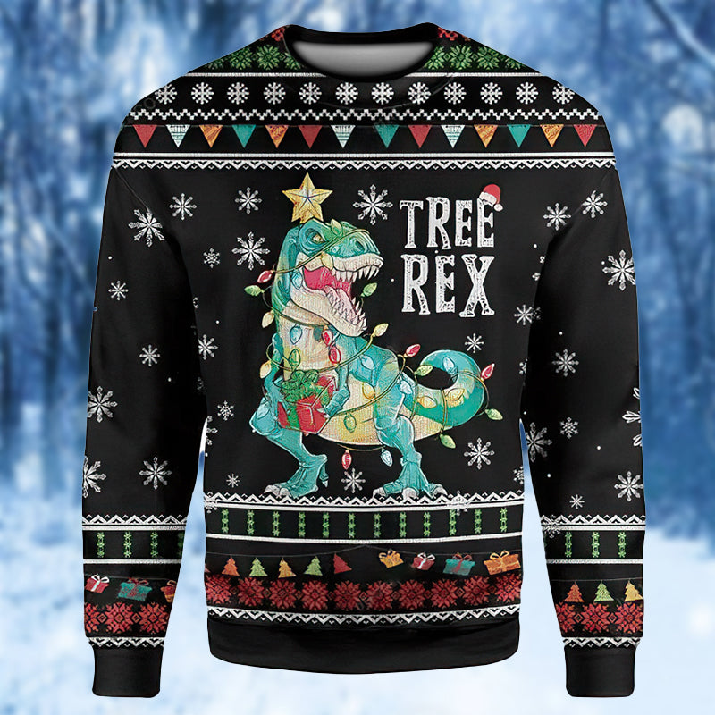 Tree Rex Xmas Dinosaur Ugly Christmas Sweater, Unisex Sweatshirt, Dinosat Sweatshirt, Christmas Sweatshirt