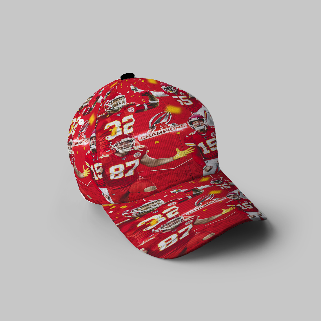 Kansas City Chiefs Team Winning 3D Printing Baseball Cap Classic Hat