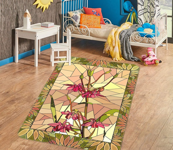 3D Broken Brown Art Pattern Area Rug Home Decor