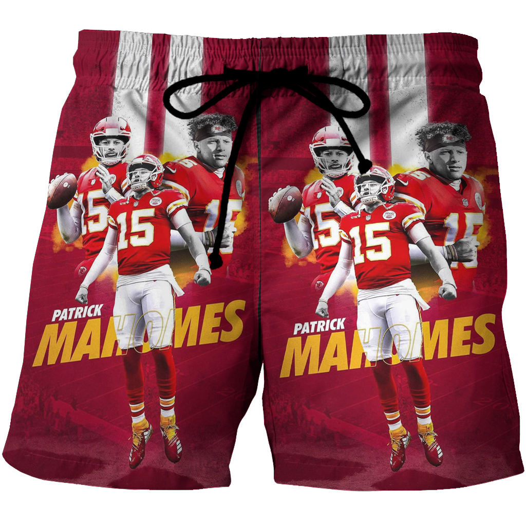 Kansas City Chiefs Patrick Mahomes 15 V7 3D All Over Print Summer Beach Hawaiian Short