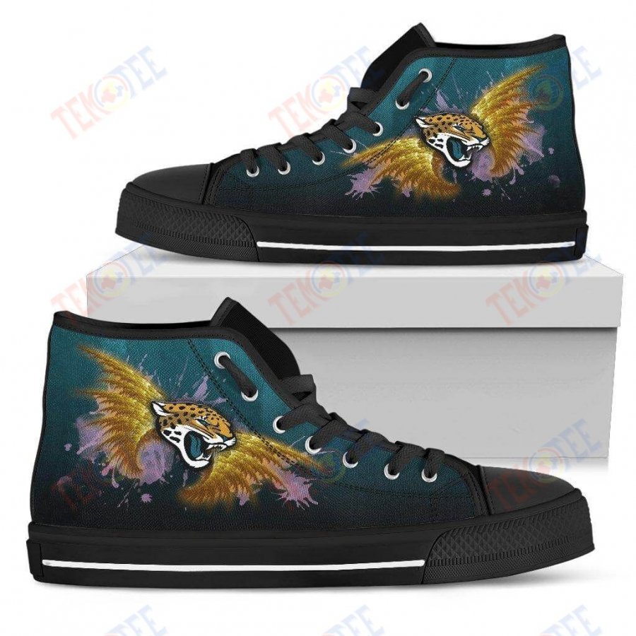 Mens Womens Jacksonville Jaguars High Top Shoes Angel Wings 3D Printable TMT382