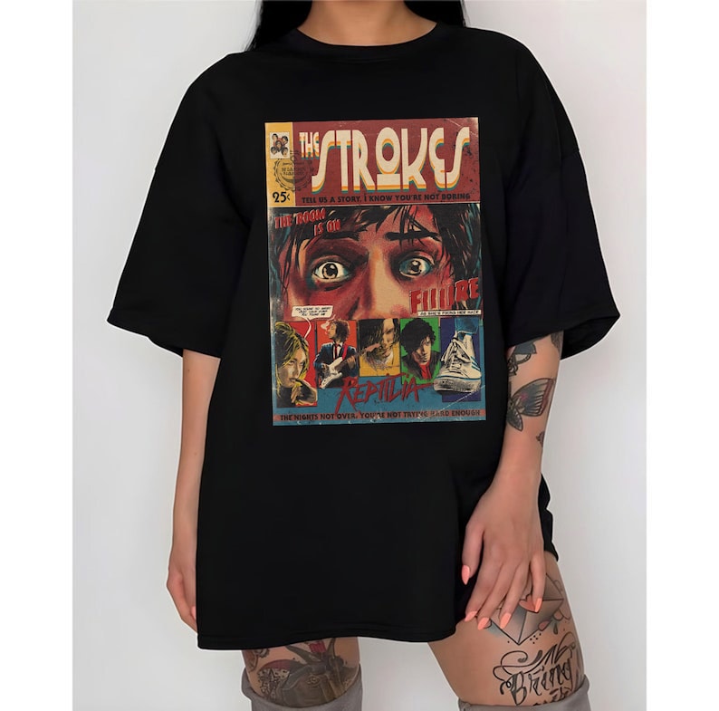 The Strokes Reptilia Shirt, Retro Julian Casablancas Graphic Tee, Rock Music Band Shirt, The Strokes Merch