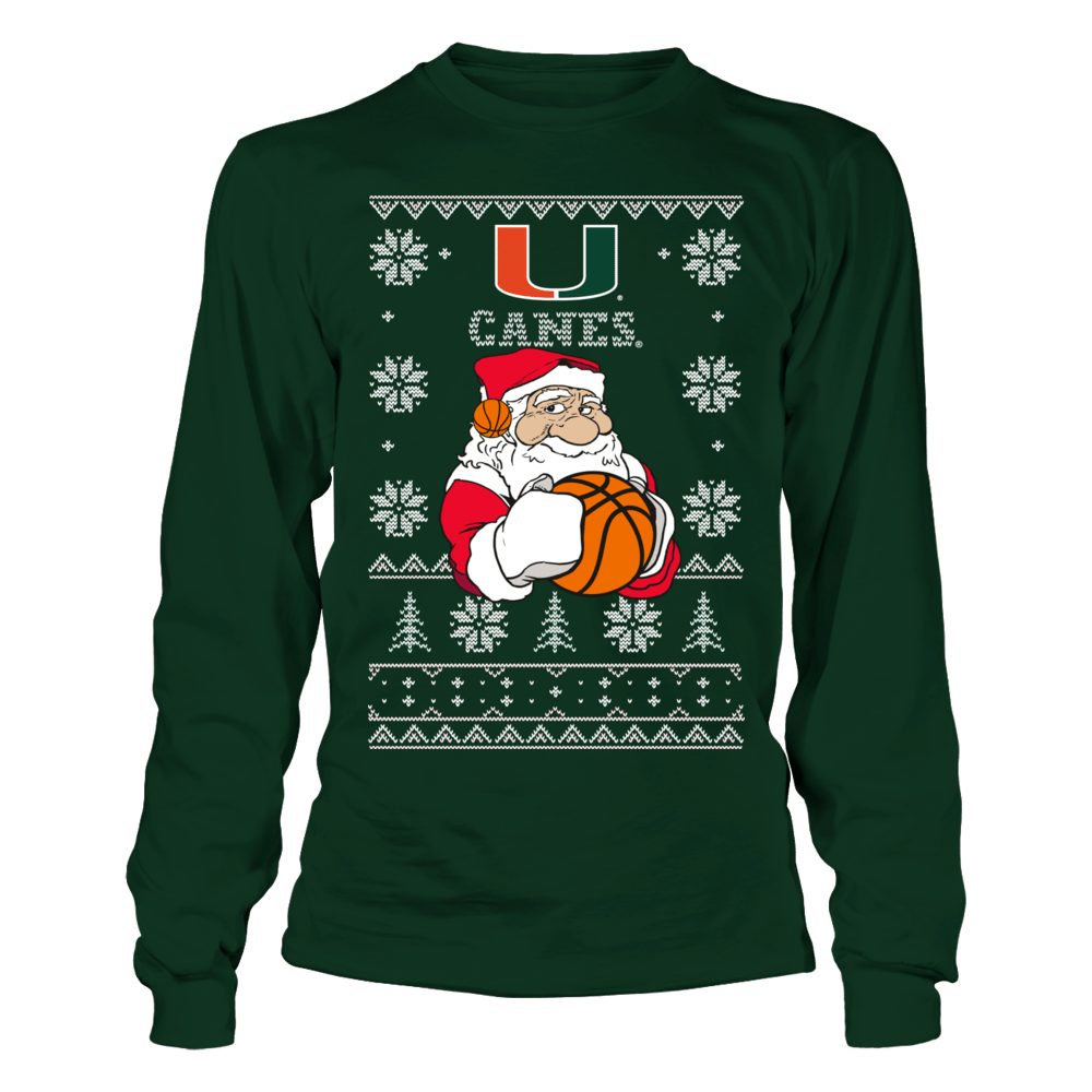 Miami Hurricanes Basketball Christmas Shirt Chicclosets Fashion