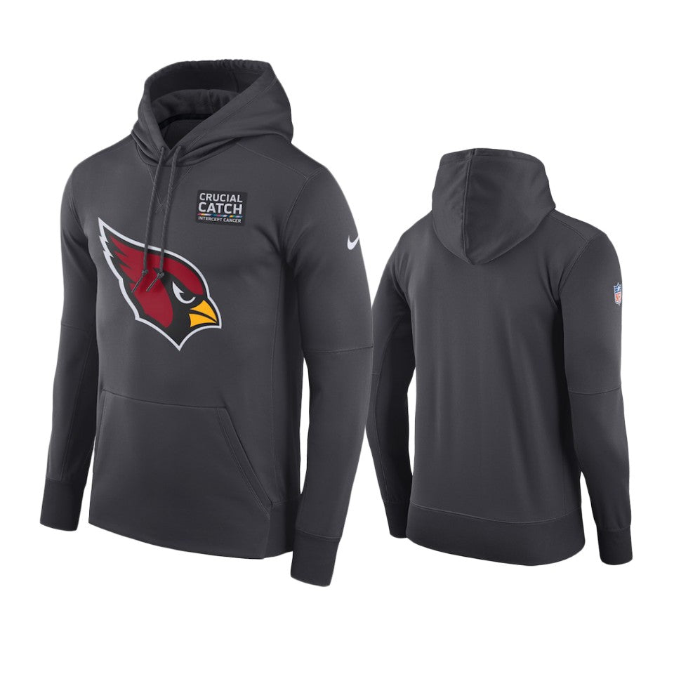 Arizona Cardinals Anthracite Crucial Catch Hoodie