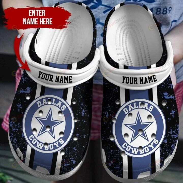 Dallas Cowboys Team Custom Name Crocss Crocband Clog Comfortable Water Shoes – Aop Clog