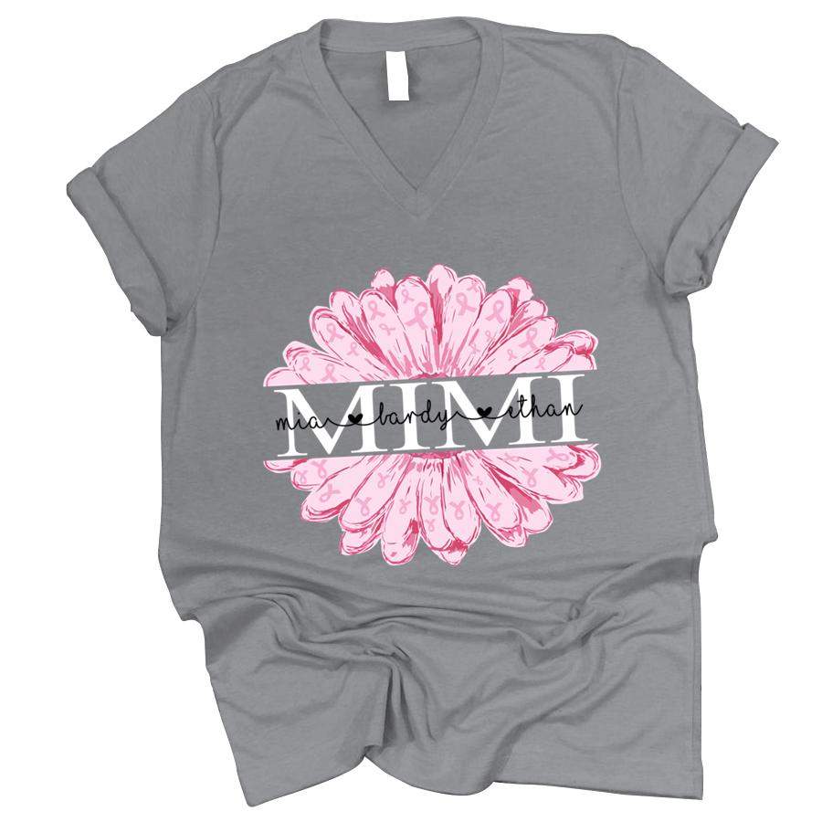 PERSONALIZED MIMI CUSTOM KIDS NAMES PINK OCTOBER SHIRT