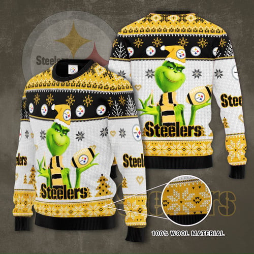 Pittsburgh Steelers Grinch Christmas Sweater