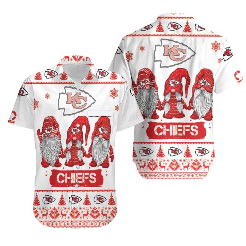 Beach Shirt Christmas Gnomes Kansas City Chiefs Ugly Sweatshirt Christmas 3D Hawaiian Shirt