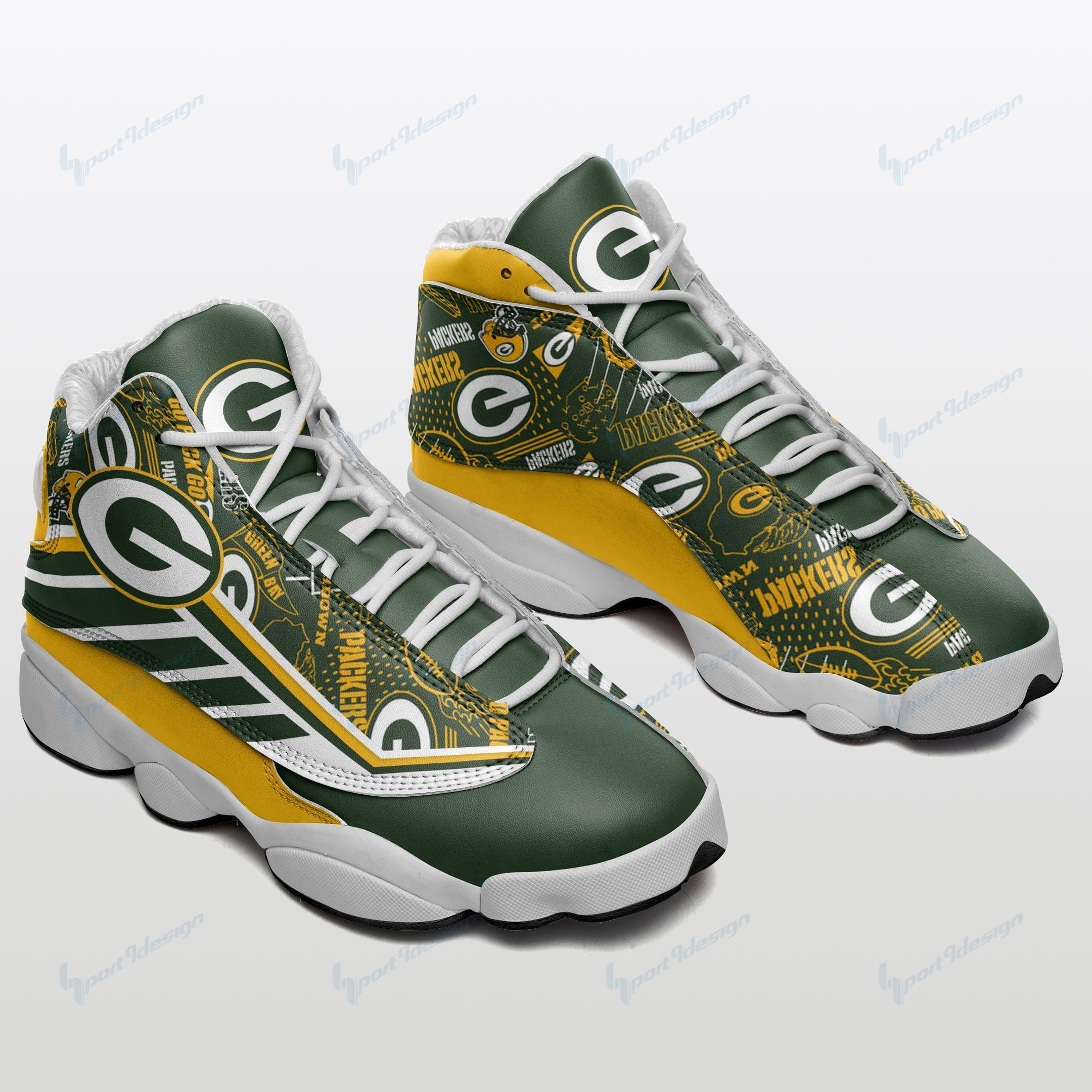 Green Bay Packers Air JD13 Sneakers 635