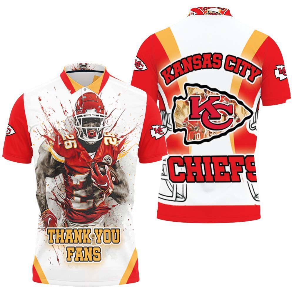 Kansas City Chiefs Damien Williams 26 For Fans 3D Polo Shirt, Jersey