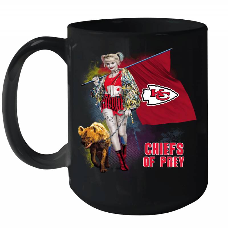 Harley Quinn flag Kansas City Chiefs Of Prey Ceramic Mug 15oz