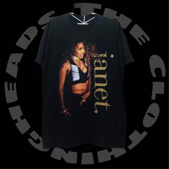 Must Have 90 S Janet Jackson World Tour 1993 American Pop Singer Mariah Carey Whitney Houston Britney Spears Raptee Eminem Tupac Shirt