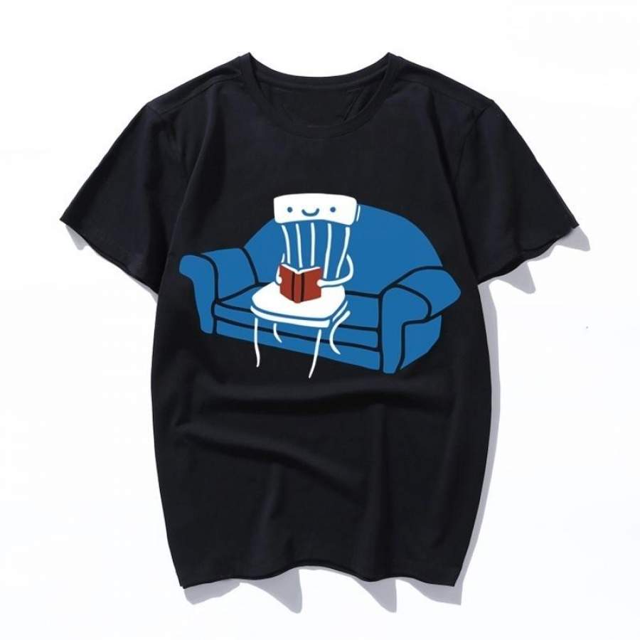 Lazy Chair Man T Shirt Superhero Clothing Tshirt Mens 100% Cotton Tops Summer Tees Vintage T-Shirt Funny