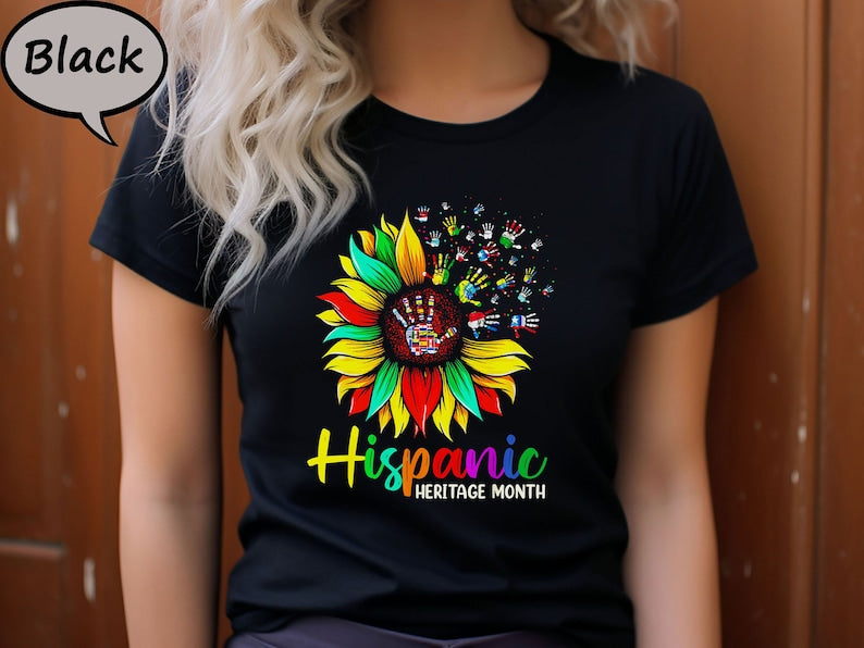 Hispanic Heritage Month Flower Shirt, Hispanic Heritage Shirt, Latina Tee, Hispanic Tee, Latin America Tee, Countries Flags Celebration Tee