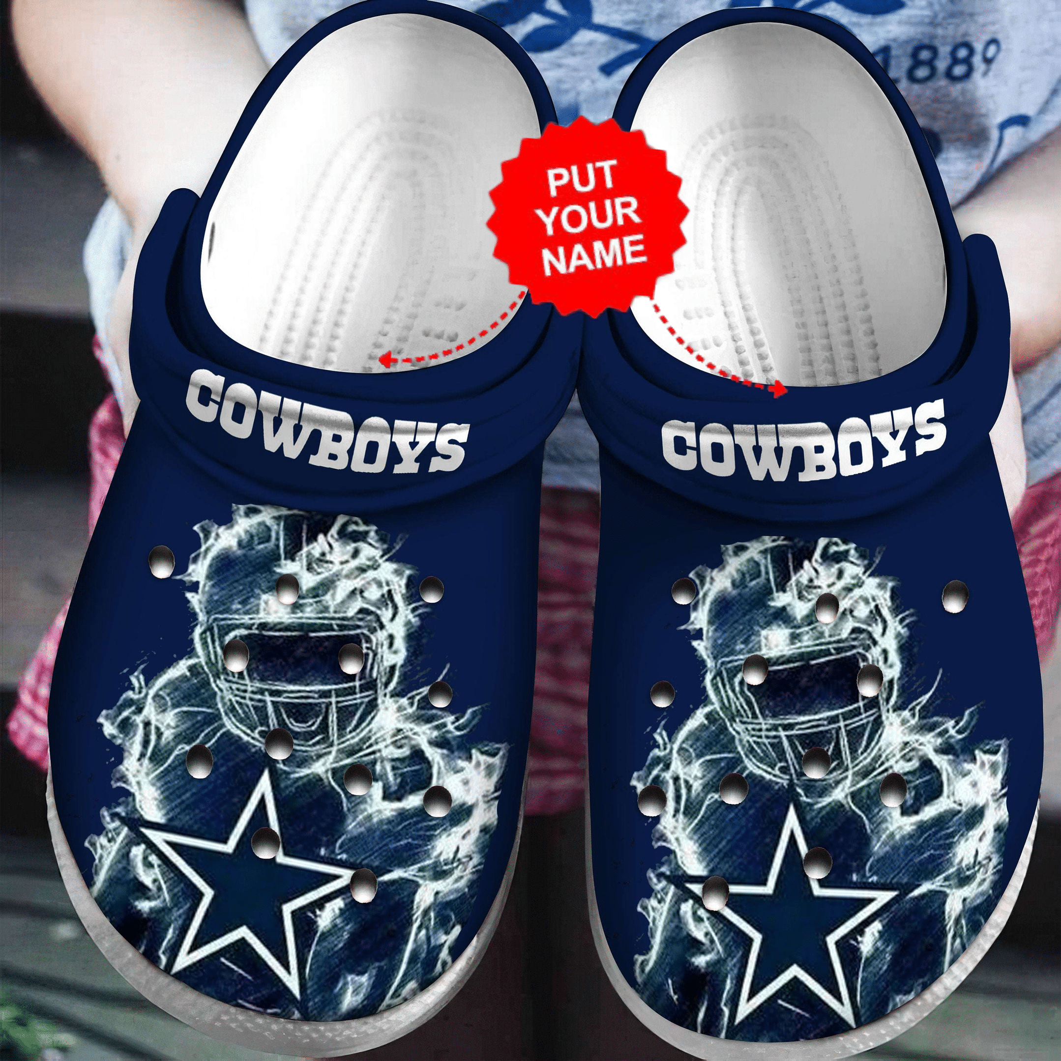 National Football Crocs – Dallas Cowboys Crocband Clog Shoes Colorful For Men Women