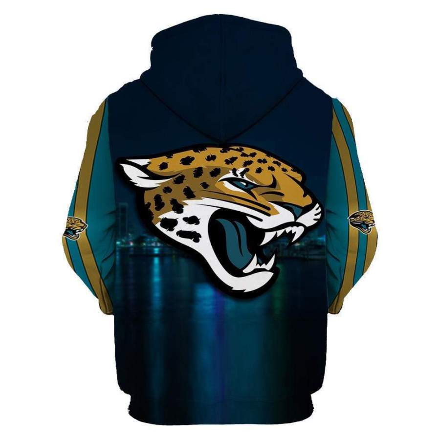 Jacksonville Jaguars Printed Hooded Pocket Pullover Sweater