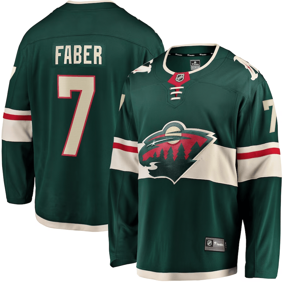 Brock Faber Minnesota Wild Green Home Breakaway Player Jersey – All Stitched