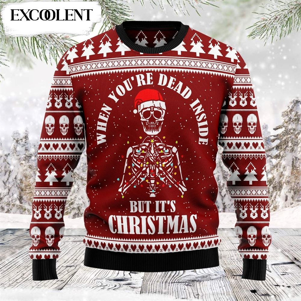 Christmas Skull Ugly Christmas Sweater Adult – Unisex Sweater Christmas Outfit – Gift For Christmas