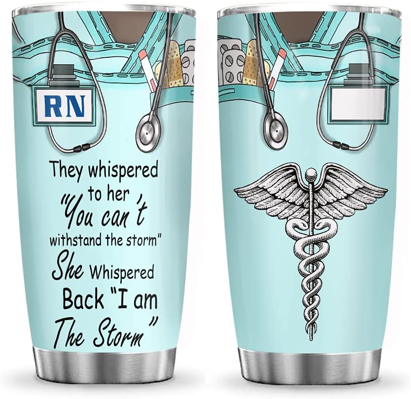 20Oz I Am The Storm, Nurse Storm, Nurse Hero, Nurse Inspiration Tumbler Cup With Lid, Double Wall Vacuum Thermos Insulated Travel Coffee Mug