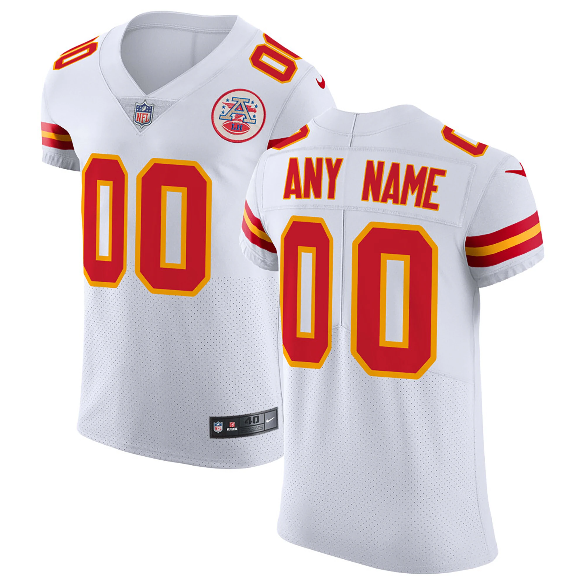 Kansas City Chiefs Nike Vapor Untouchable Elite Custom Jersey – White