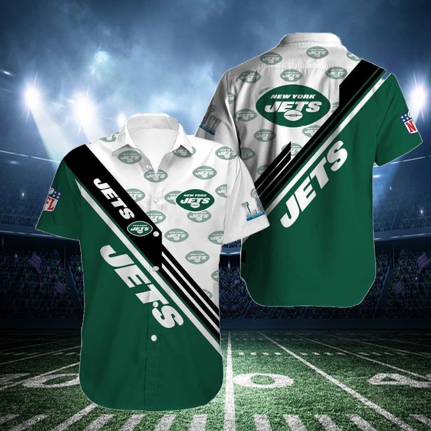 New York Jets Nfl Hawaiian Summer Shirt, New York Jets Summer Shirt, New York Jets Nfl Fan Hawaiian Shirt Short K176H22