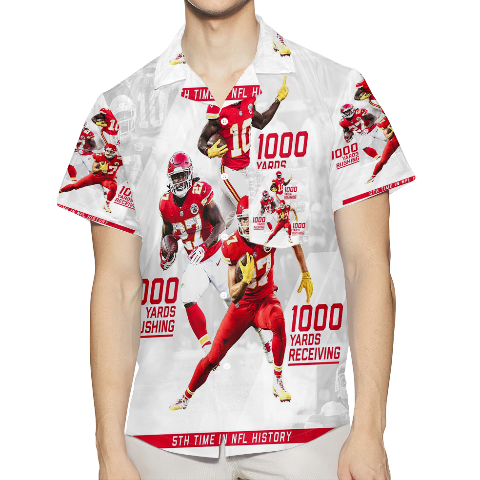 Kansas City Chiefs Team V10 3D All Over Print Summer Beach Hawaiian Shirt With Pocket