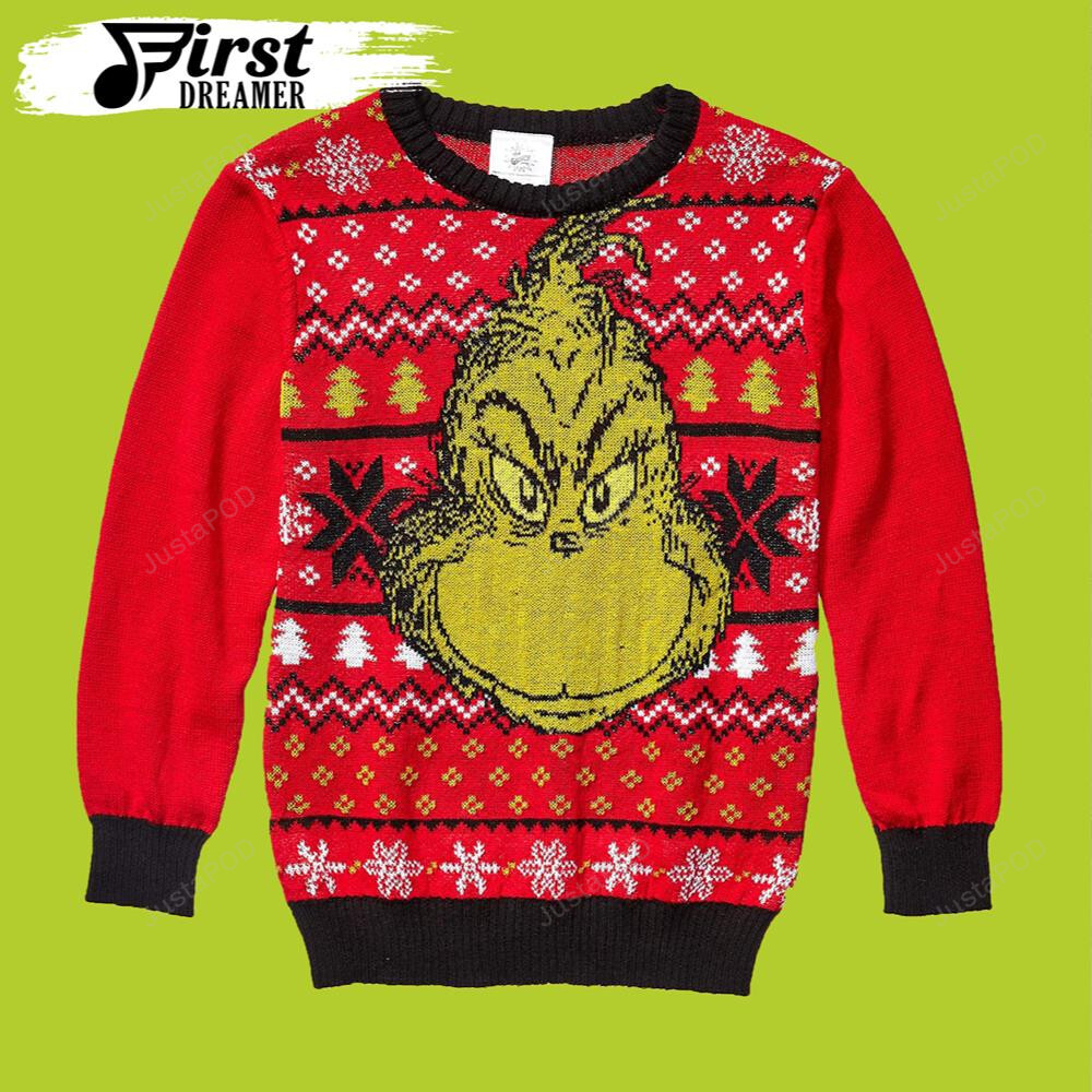 Dr. Seuss Boys Grinch Christmas Ugly Sweater