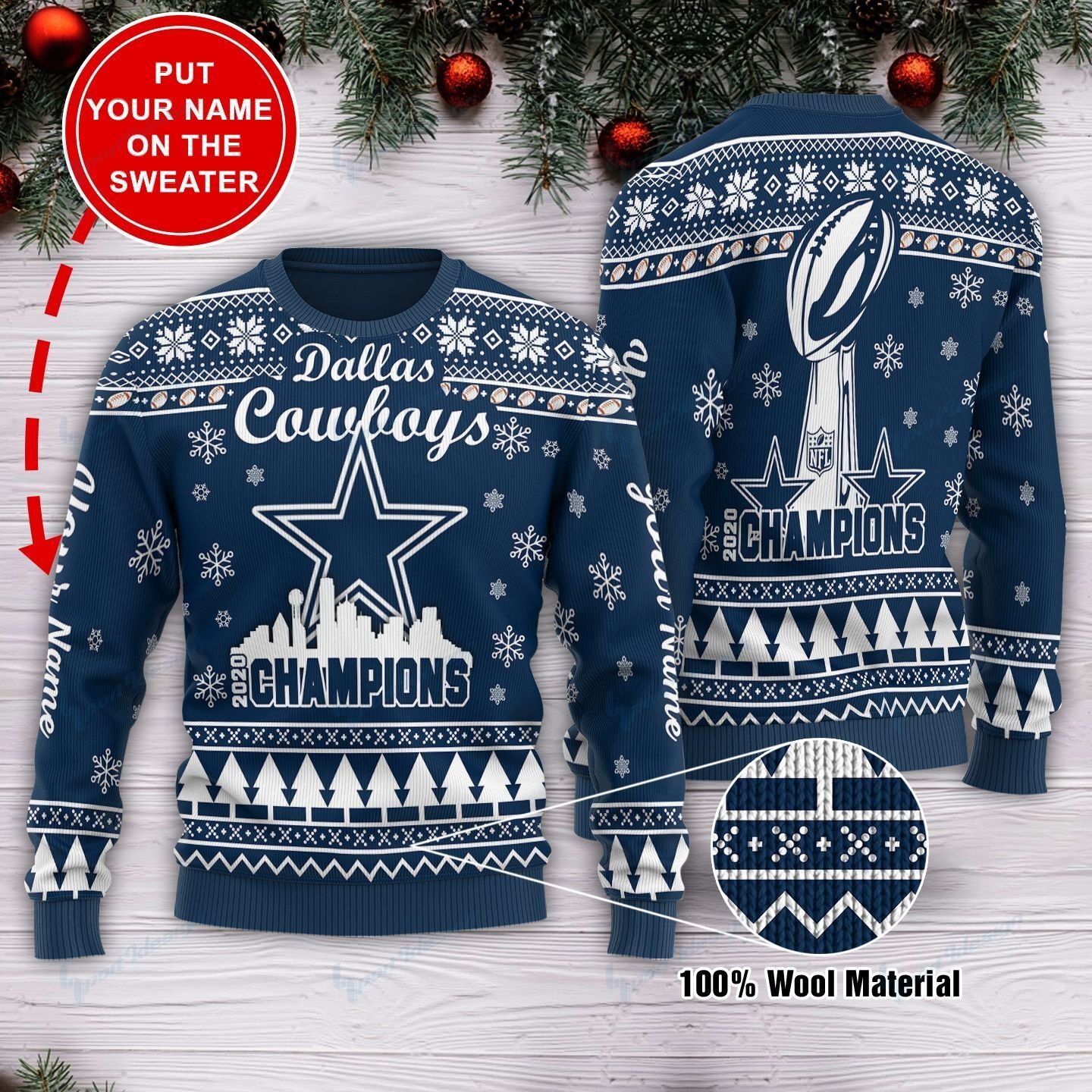 Dallas Cowboys Personalized Sweater 22