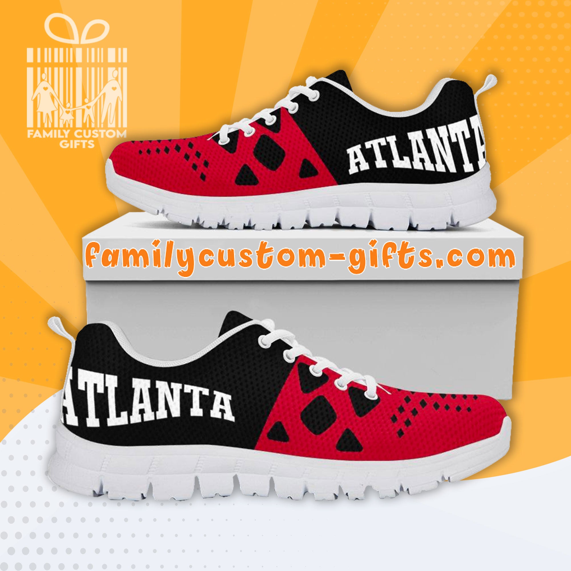 Atlanta Falcons Custom Shoes For Men Women 3D Print Fashion Sneaker Gifts For Her Him