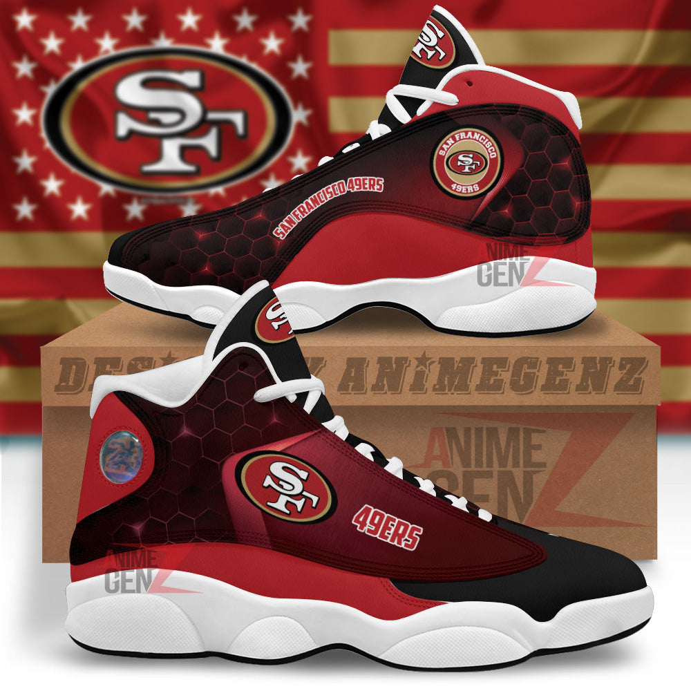 San Francisco 49Ers Air Jordan 13 Sneakers Nfl Sport Shoes