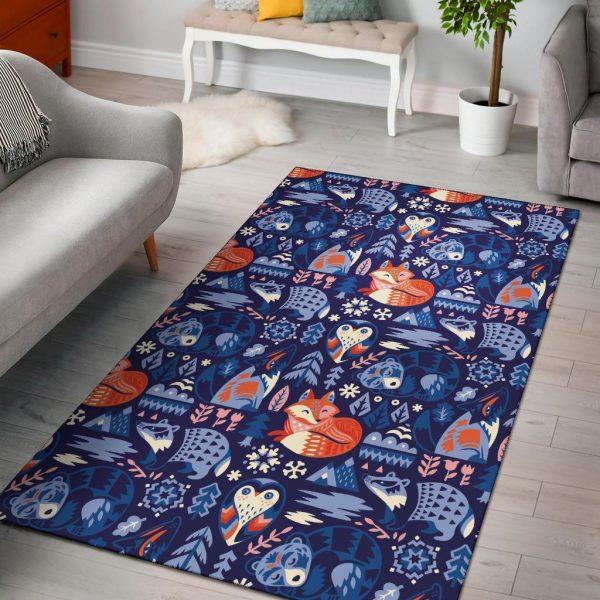 Swedish Animal Pattern Print Home Decor Rectangle Area Rug