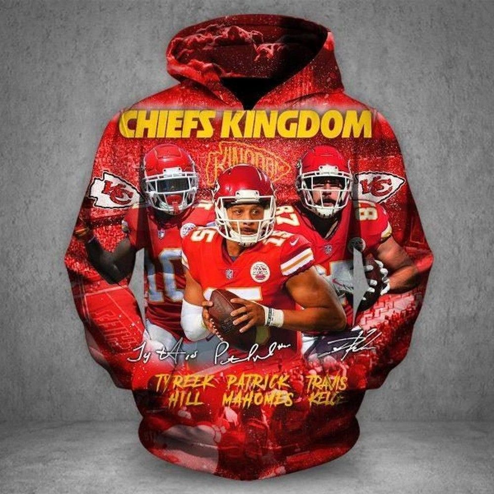 Kansas City Chiefs Kingdom Tyreek Hill Patrick Mahomes 3D Hoodie