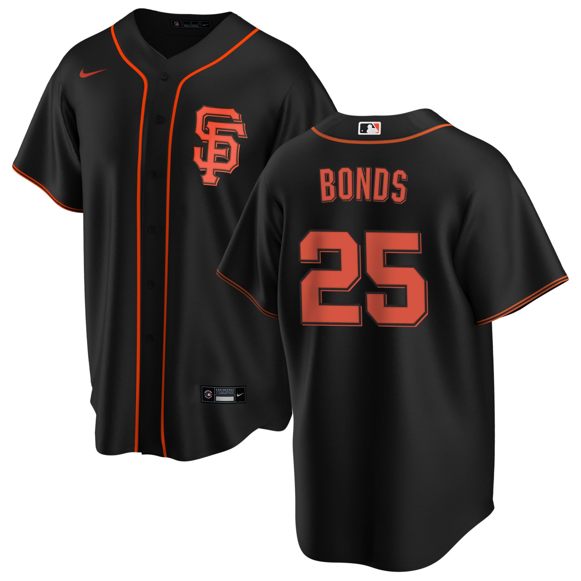 Barry Bonds San Francisco Giants Black Jersey – All Stitched