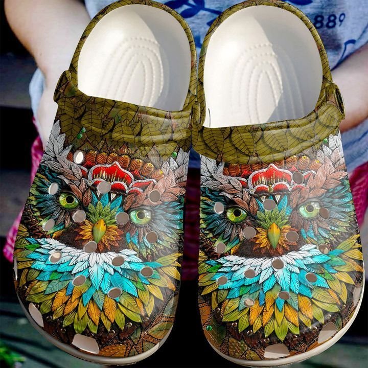 Owl Mystic Sku 1758 Crocs Clog Shoes