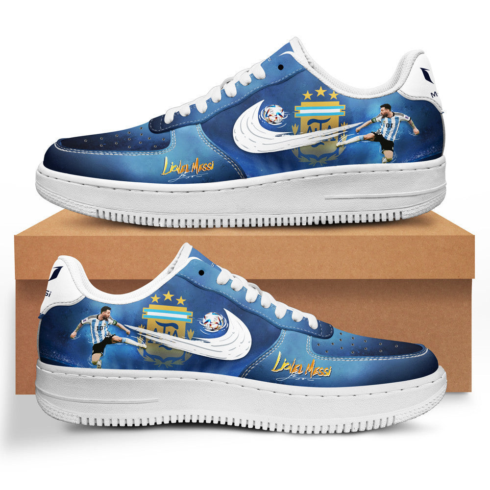 Leo Messi #10 Chapion World Cup Qatar Air Force 1 Shoes V2 SNK155728872