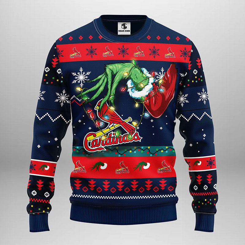 St. Louis Cardinals Grinch Ugly Christmas Sweater