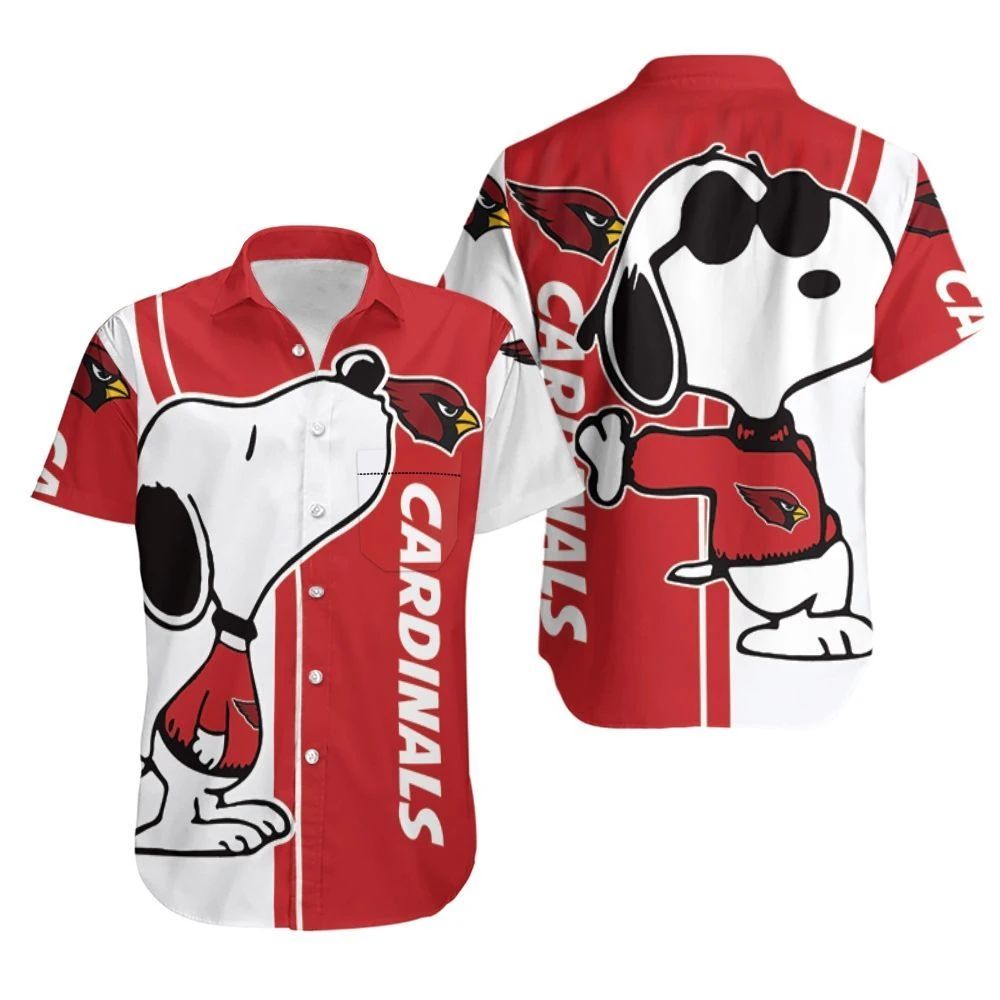 Arizona Cardinals Snoopy Lover 3D Printed Hawaiian Shirt Combo Beach