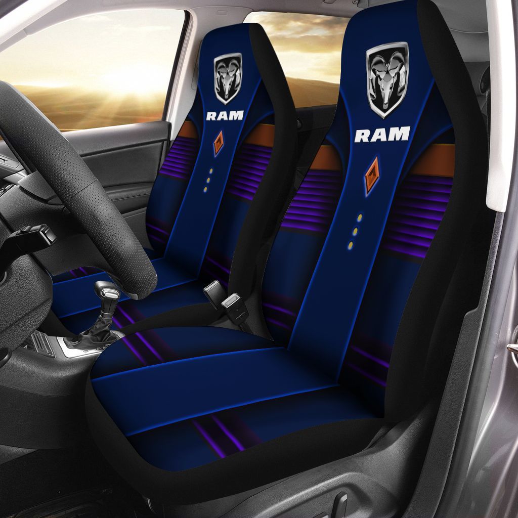 Dodge Ram LPH Car Seat Cover (Set of 2) Ver 4 (Blue)